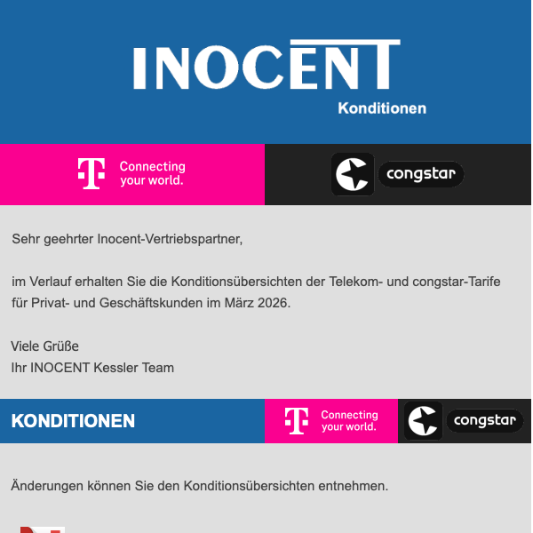 Telekom Konditionen im März 2026